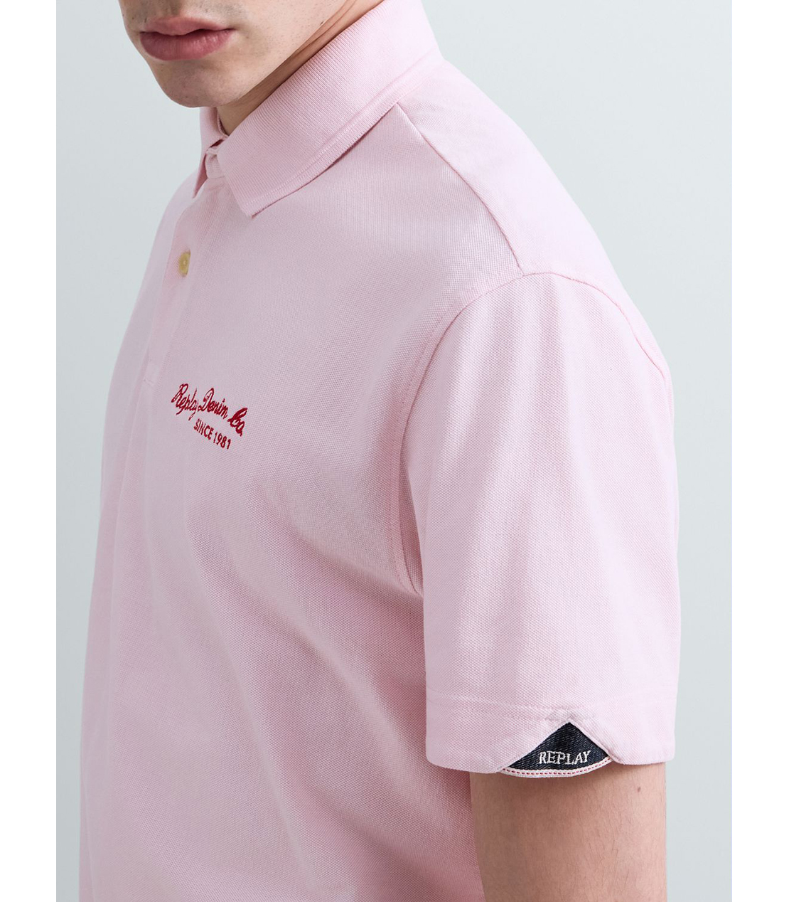 コットンピケポロシャツ 詳細画像 ペールピンク 6